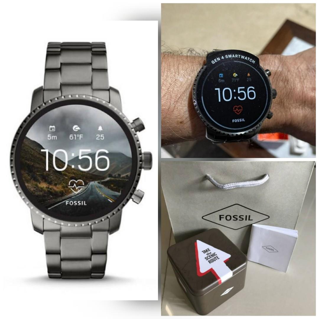 Fossil Gen 4 Smartwatch Smokegrey Barang Mewah Jam Tangan di