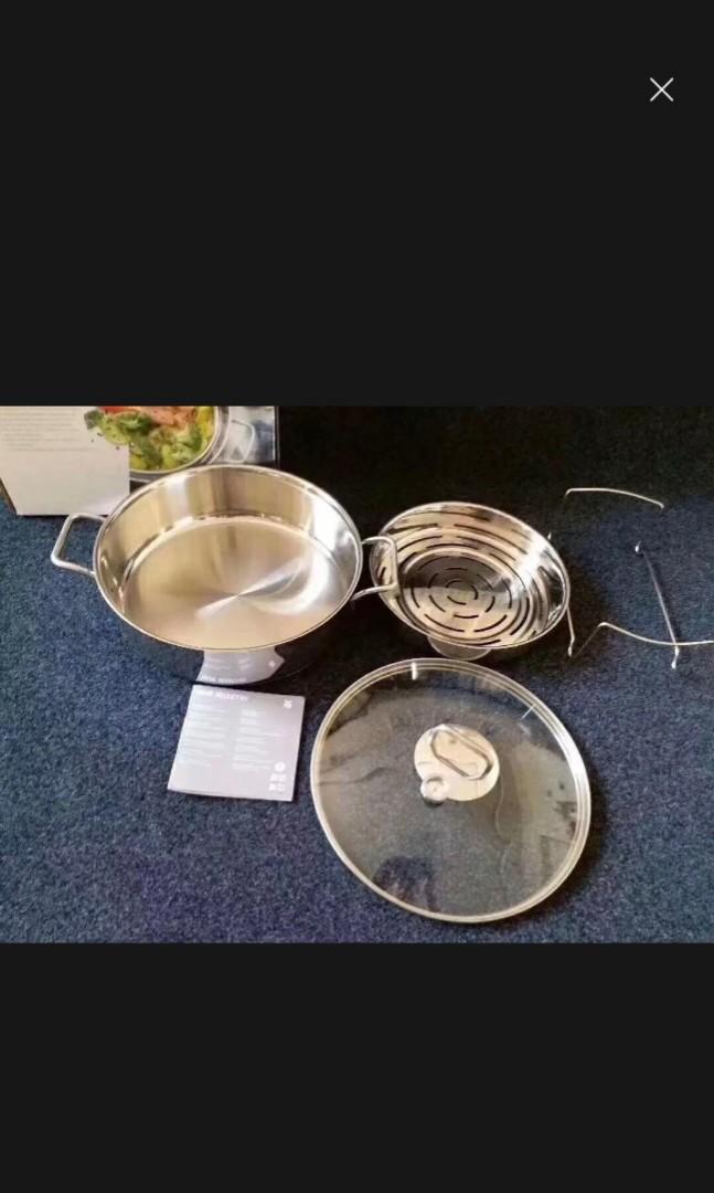 WMF 28cm SS multipot cooking n steam pot, Furniture & Home Living