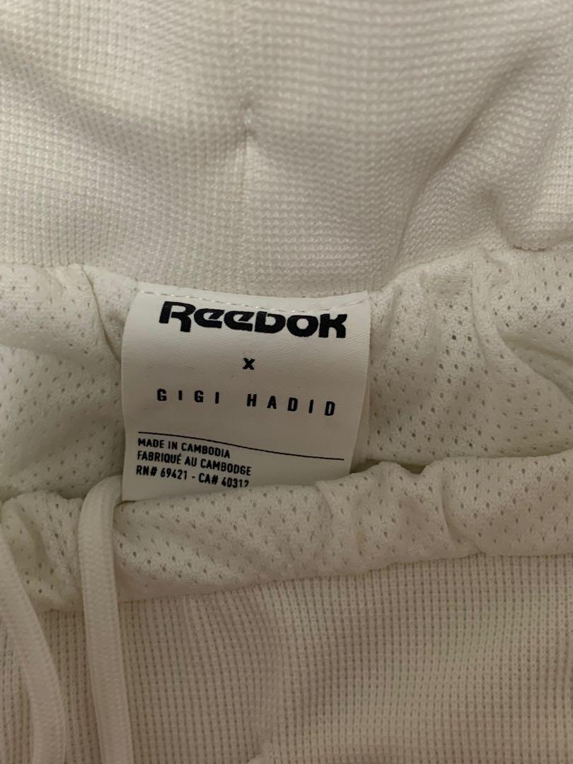 Gigi hadid Reebok collab white joggers Women s Fashion