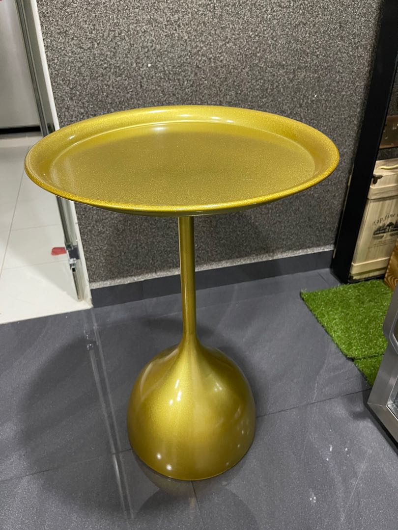 Gold color Side Table, Furniture & Home Living, Furniture, Tables