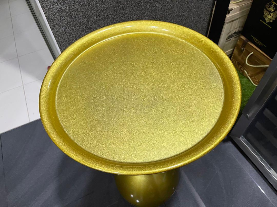 Gold color Side Table, Furniture & Home Living, Furniture, Tables