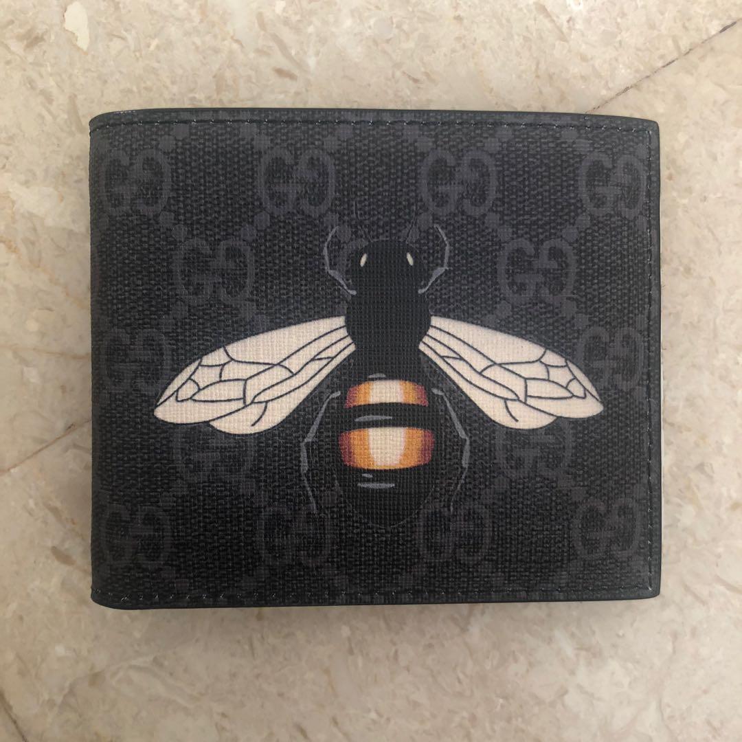 Gucci Black Bee Card Holder for Men