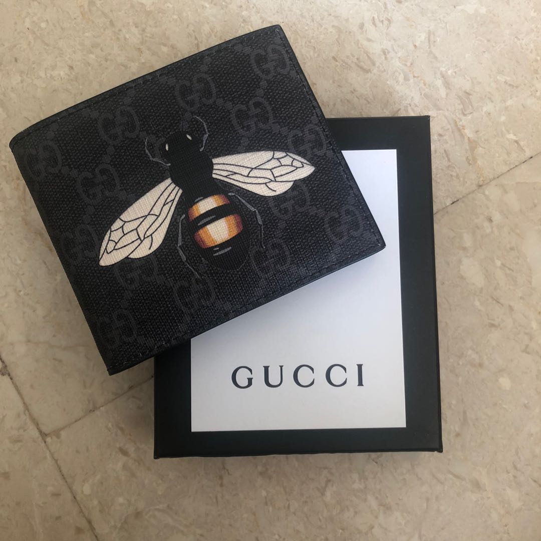 Gucci Men's GG Canvas Web Black Bifold Wallet 260987 – Queen Bee