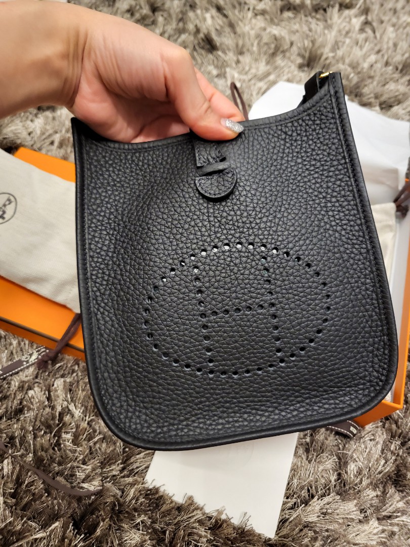Hermes mini evelyne 16 Black Noir with GHW Luxury Bags