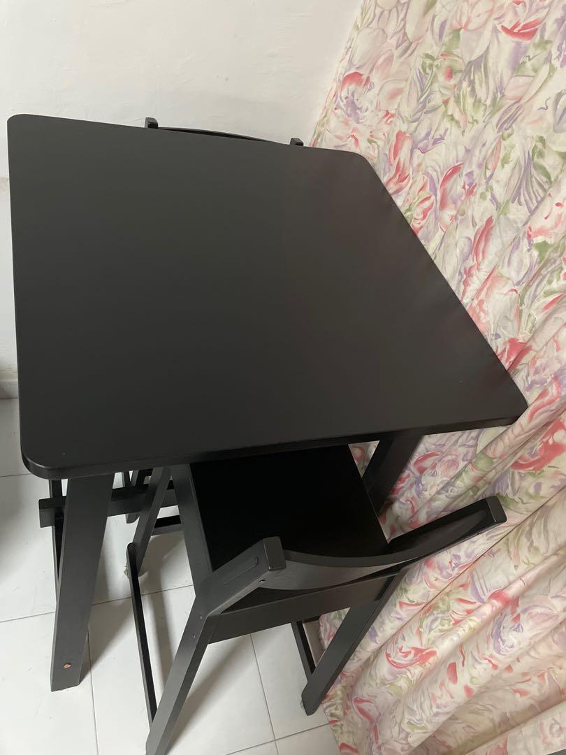 Ikea High Table & Chairs, Furniture & Home Living, Furniture, Tables