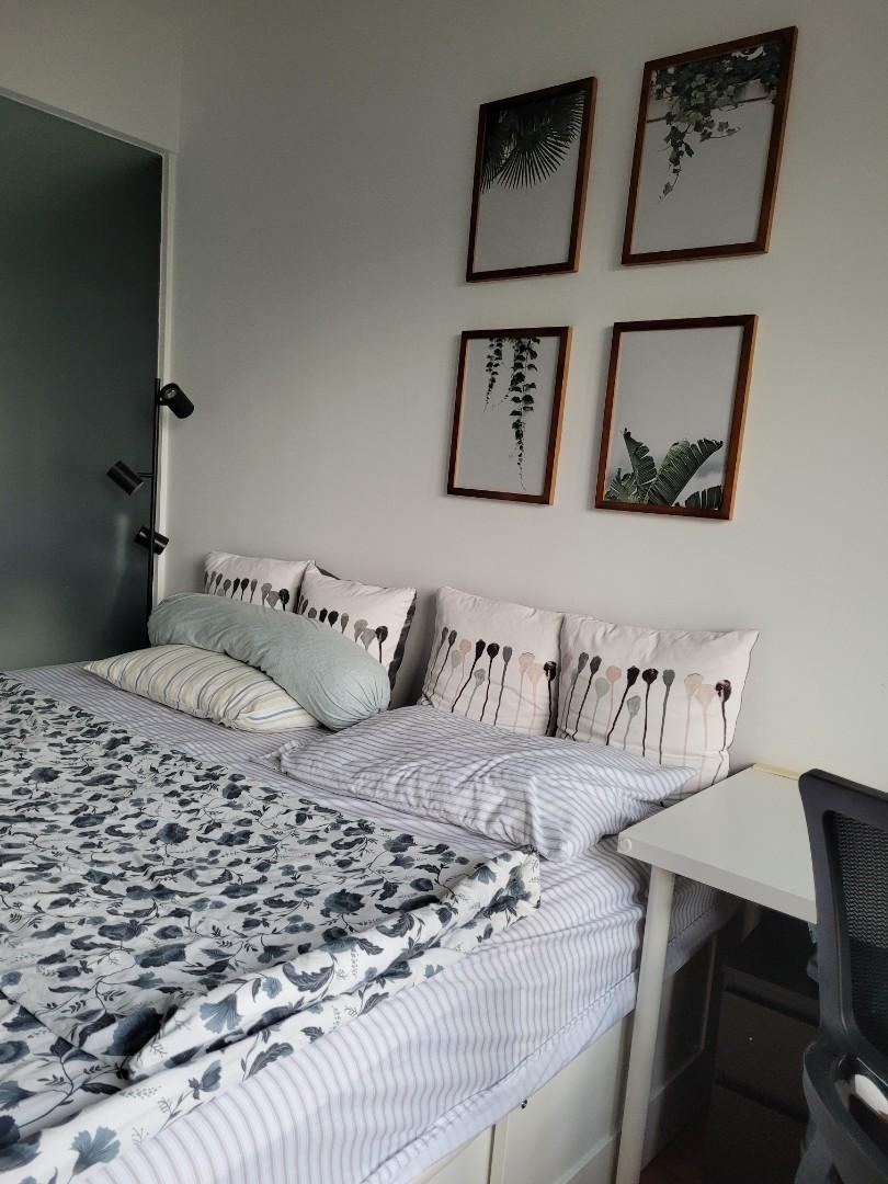 IKEA HOVAG KING SIZE (Spring mattress with memory foam), Furniture