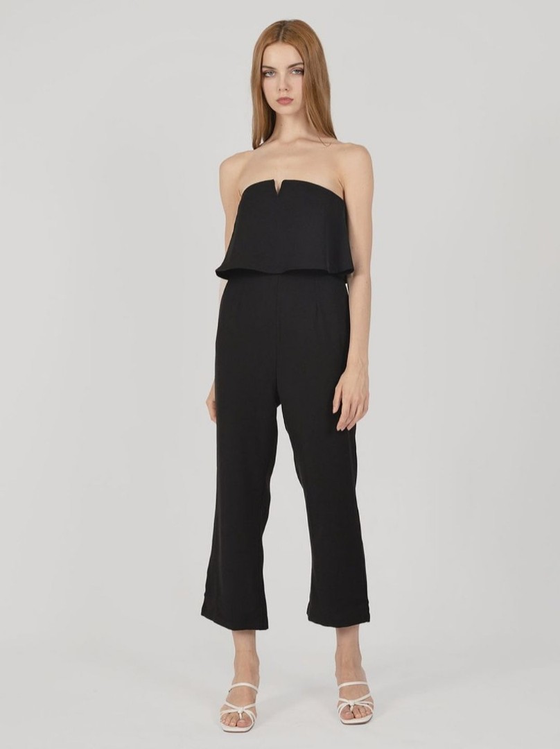 Keepsake Flutter Tube Jumpsuit In Black, Women's Fashion, Dresses