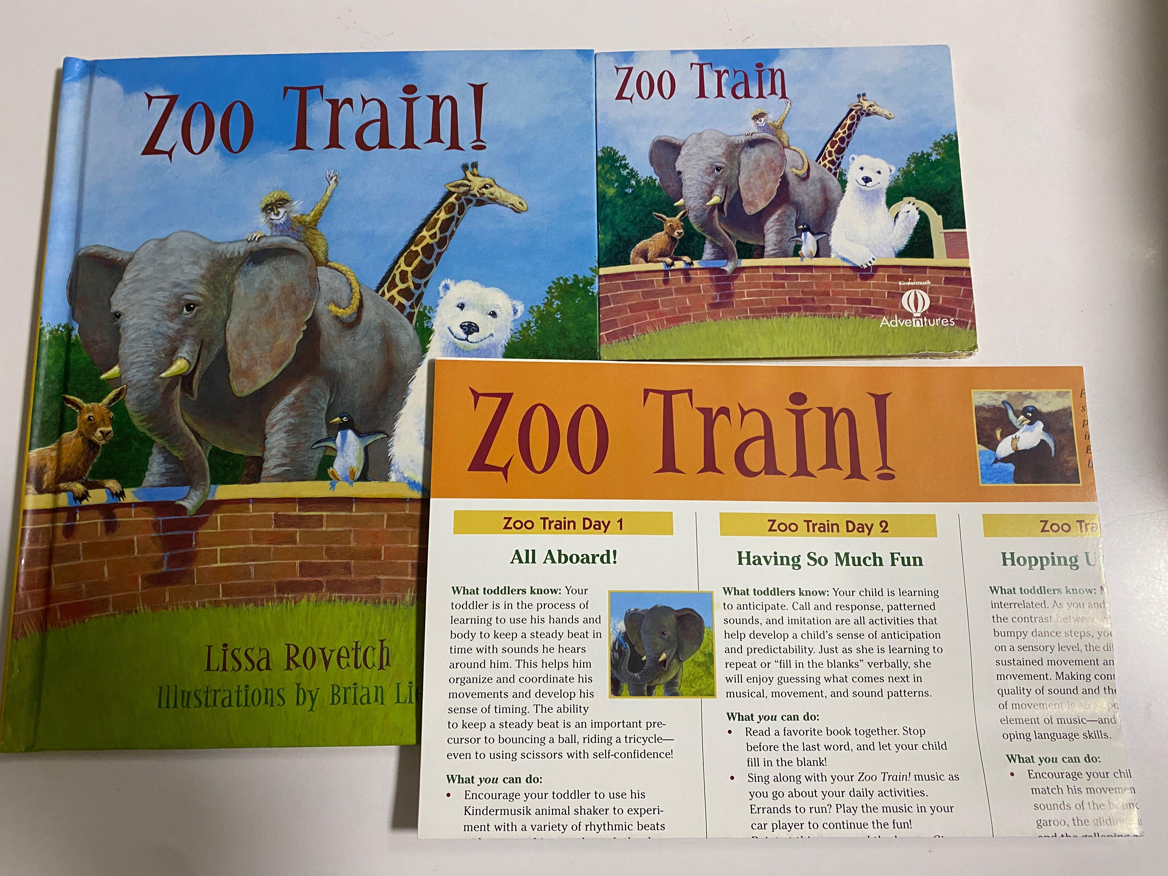 Kindermusik zoo train with CD & poster, 興趣及遊戲, 書本 & 文具, 小朋友書 Carousell