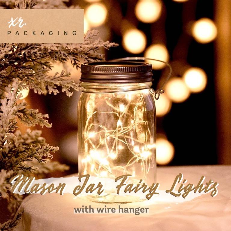 LED 3D Light Up Jar Decoration Gift Message Fairy Star Birthday Christmas Gift 