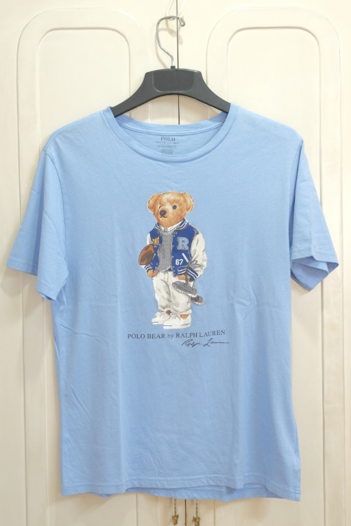 Light Blue Polo Ralph Lauren Football Varsity Bear T-Shirt, Men's Fashion,  Tops & Sets, Tshirts & Polo Shirts on Carousell