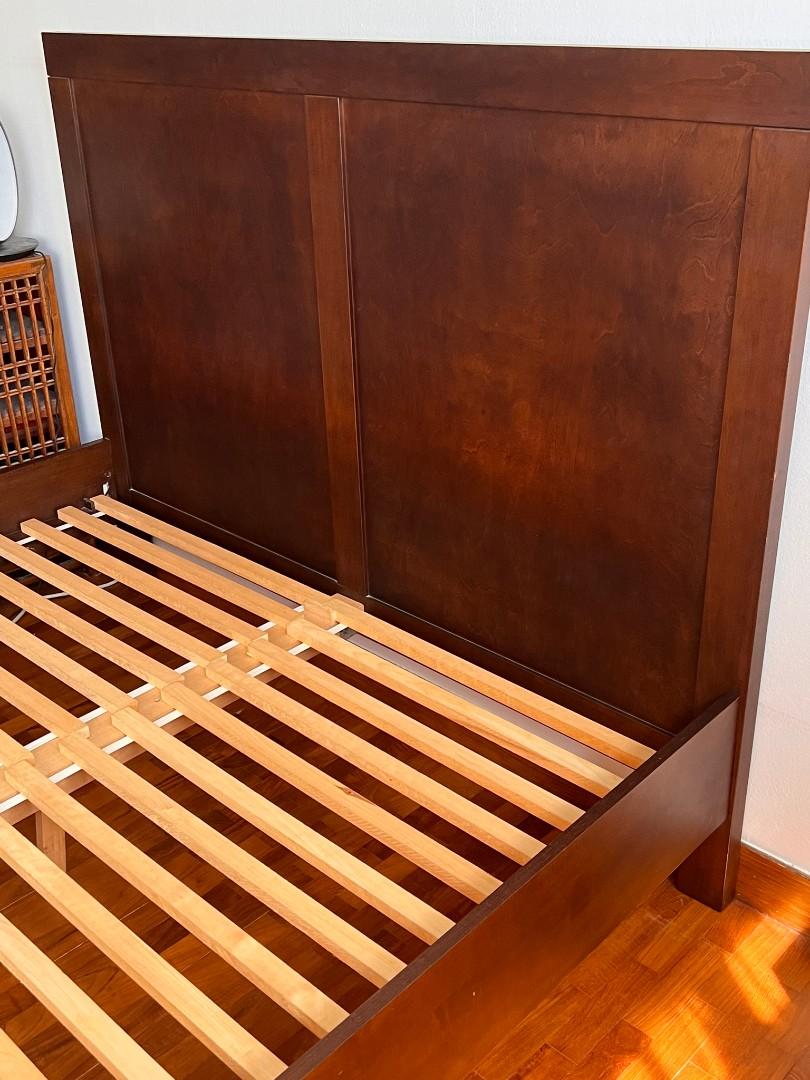 (LIMITED TIME) Crate and Barrel Queen sized bed, Furniture & Home