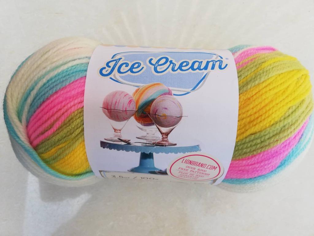 Lion Brand Ice Cream Yarn, Hobbies & Toys, Stationary & Craft, Craft