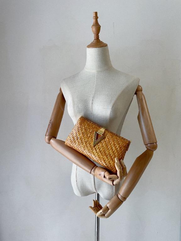 Wicker clutch purse on sale