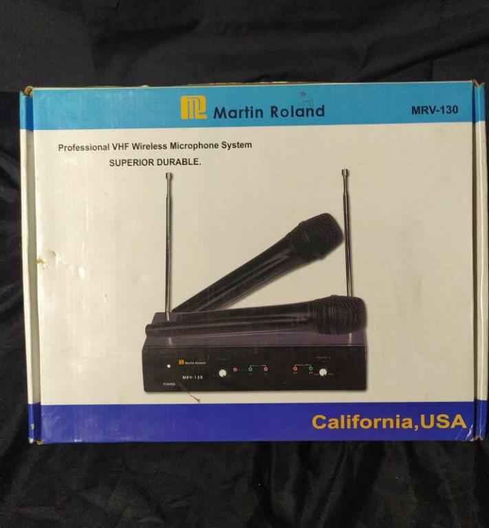 Martin Roland MRV-130 VHF Wireless Transmitter with TWO Microphones ...