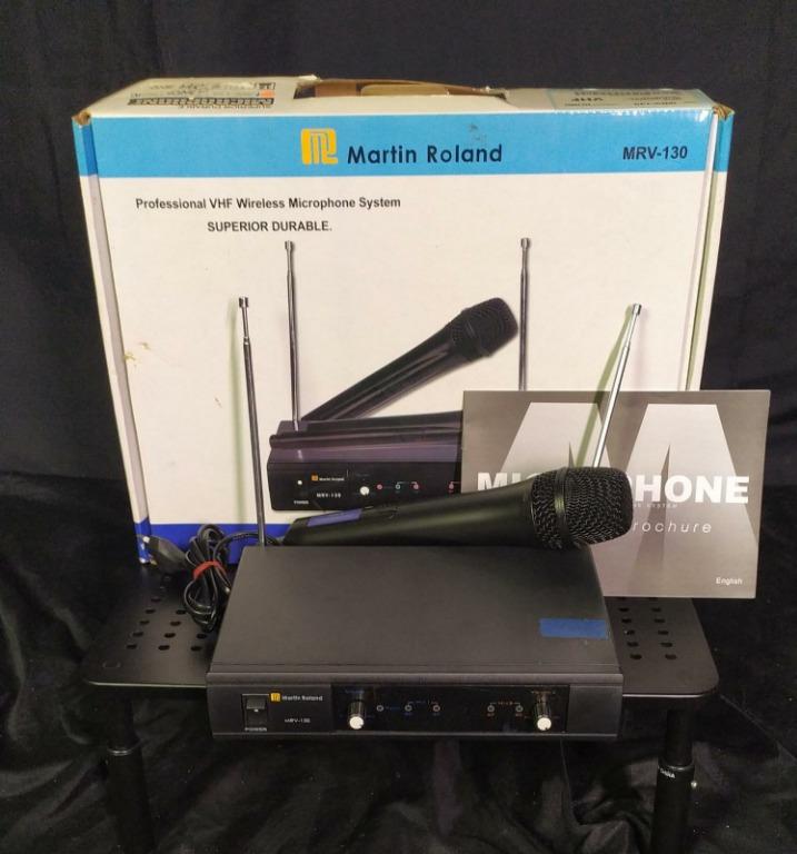 Martin Roland MRV-130 VHF Wireless Transmitter with TWO Microphones ...