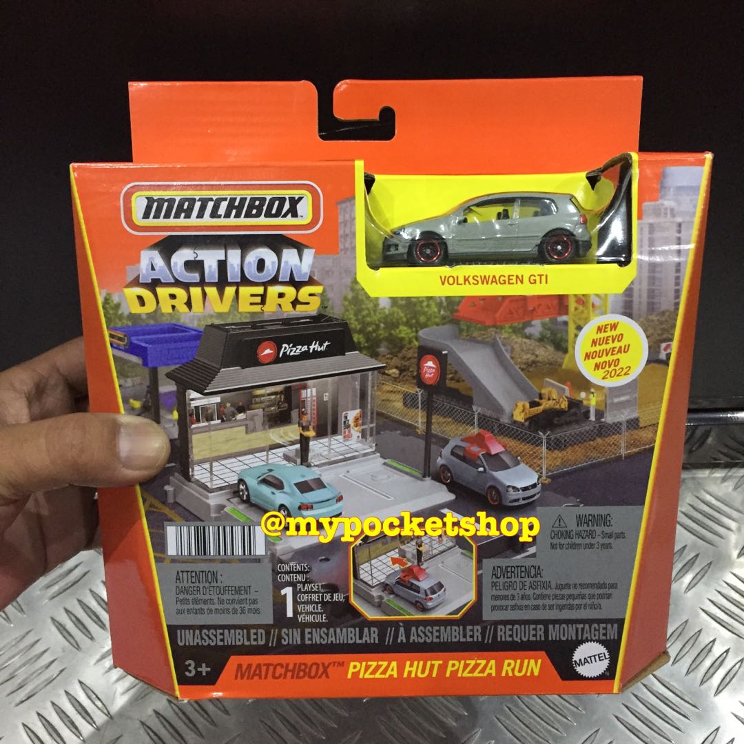 Matchbox PIZZA HUT PIZZA RUN w. VOLKSWAGEN GTI / 2022 MBX Action ...