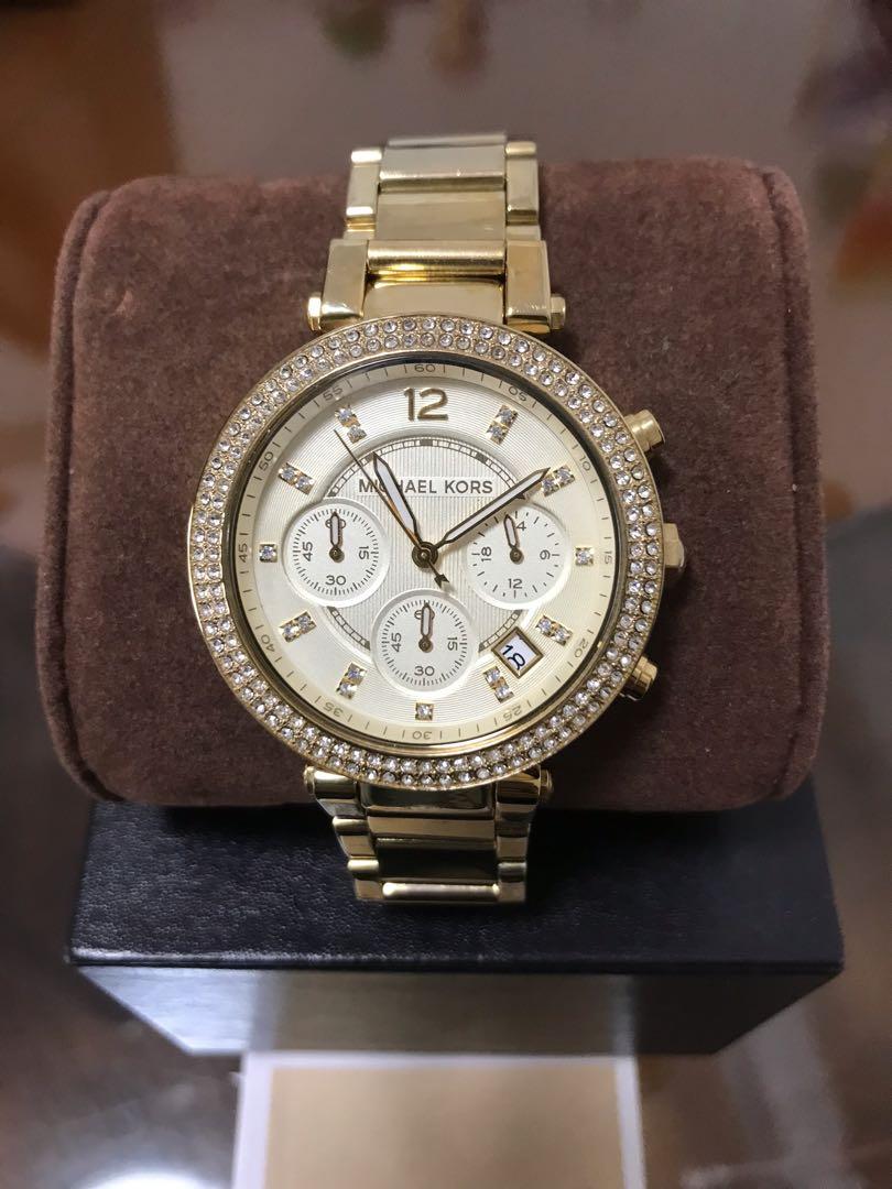 Michael Kors Parker Chronograph GoldTone Stainless Steel Watch  MK5354   Watch Station