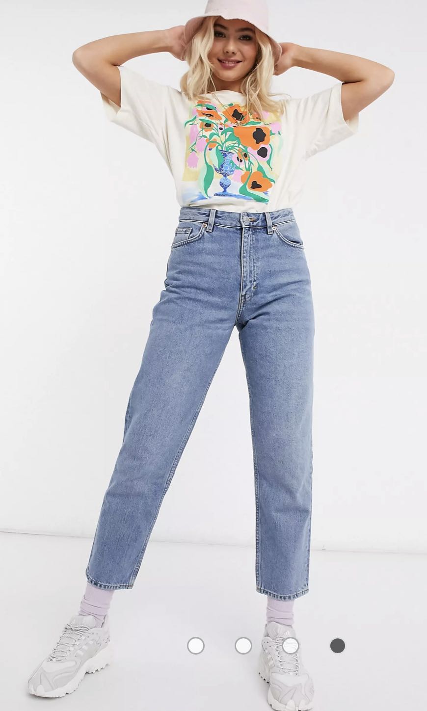 high waist mom jeans/balloon leg jeans 