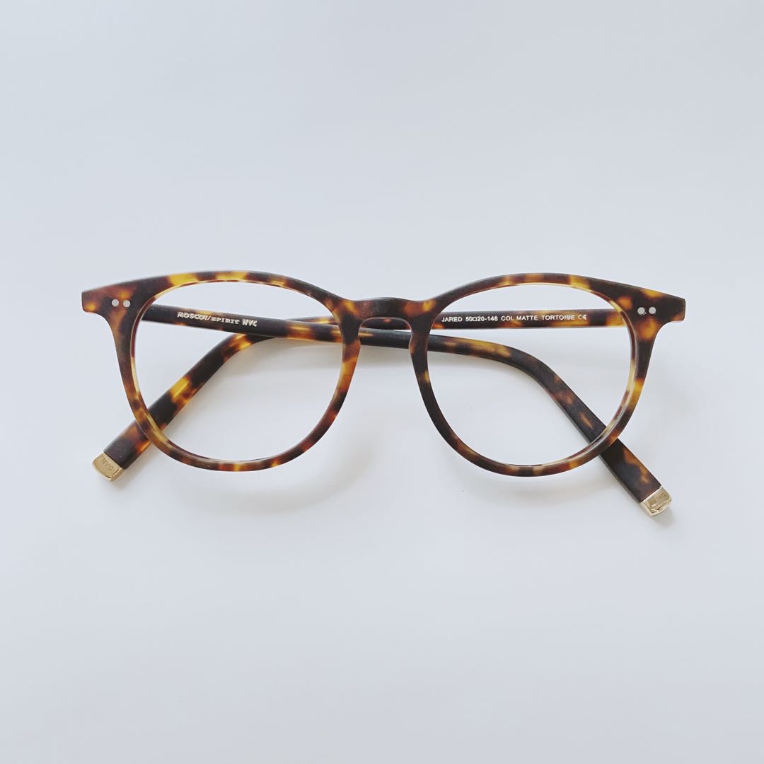 MOSCOT Jared Tortoise Eyeglasses Frame, Fesyen Wanita, Aksesoris