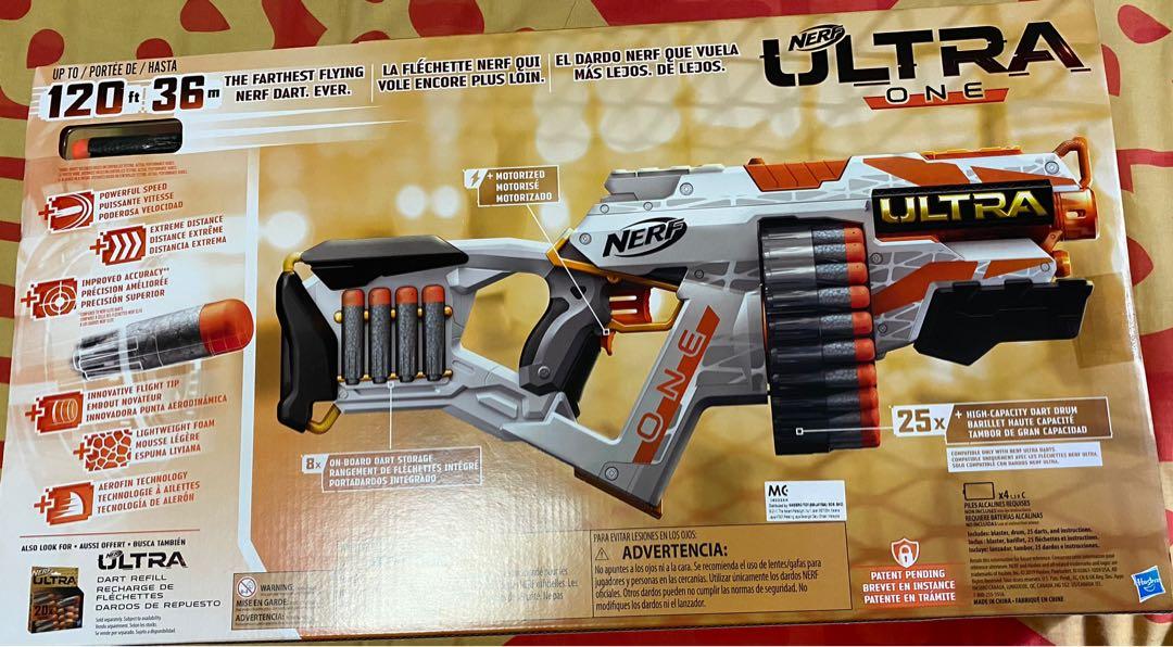 Nerf Ultra One Motorised Blaster – 25 Nerf Ultra Darts – Furthest Flying  Nerf Darts Ever – Compatible Only with Nerf Ultra One Darts