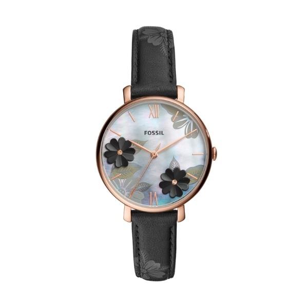 NEW Fossil Jacqueline Pearl Flower Leather Ladies Watch ES4535 Luxury Watches on Carousell