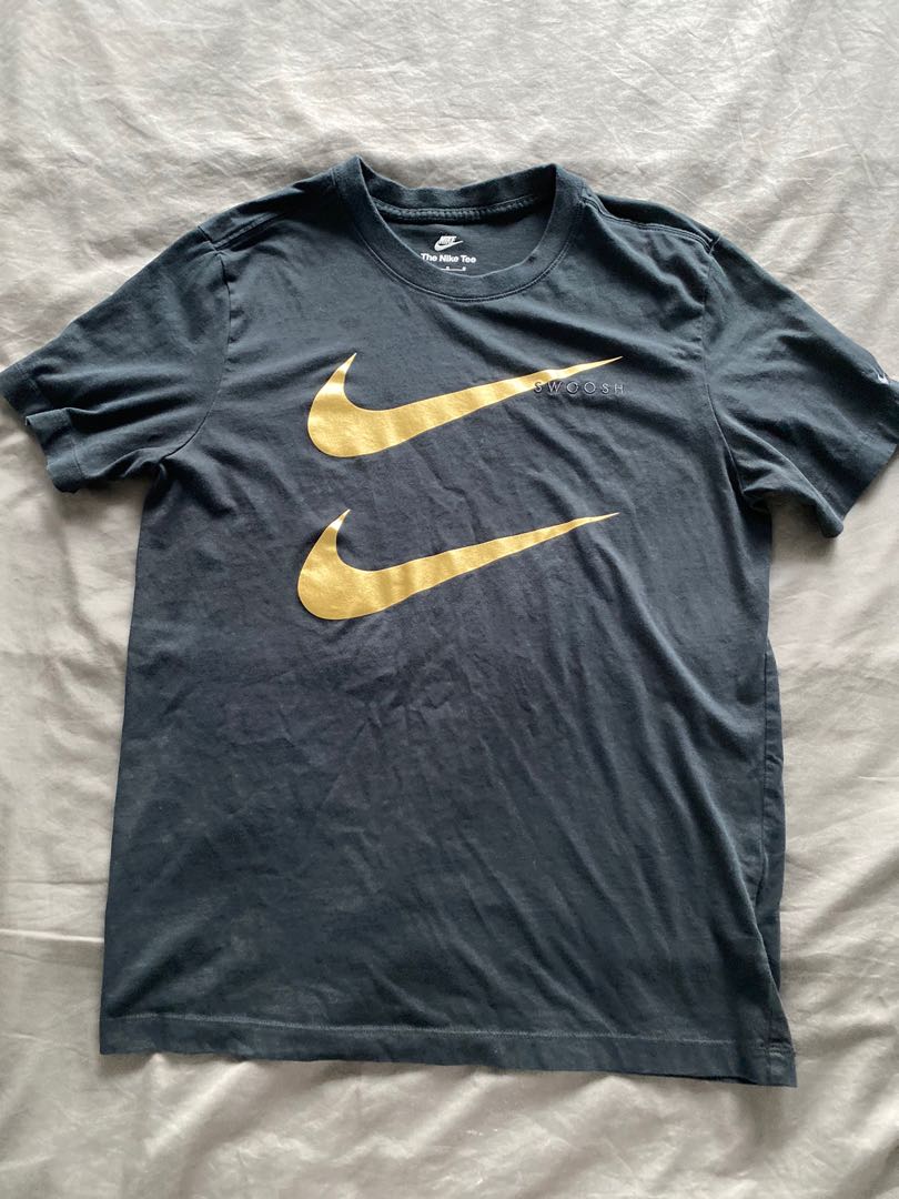 Nike gold swoosh T Men's Fashion, Tops & Sets, Tshirts & Polo on Carousell