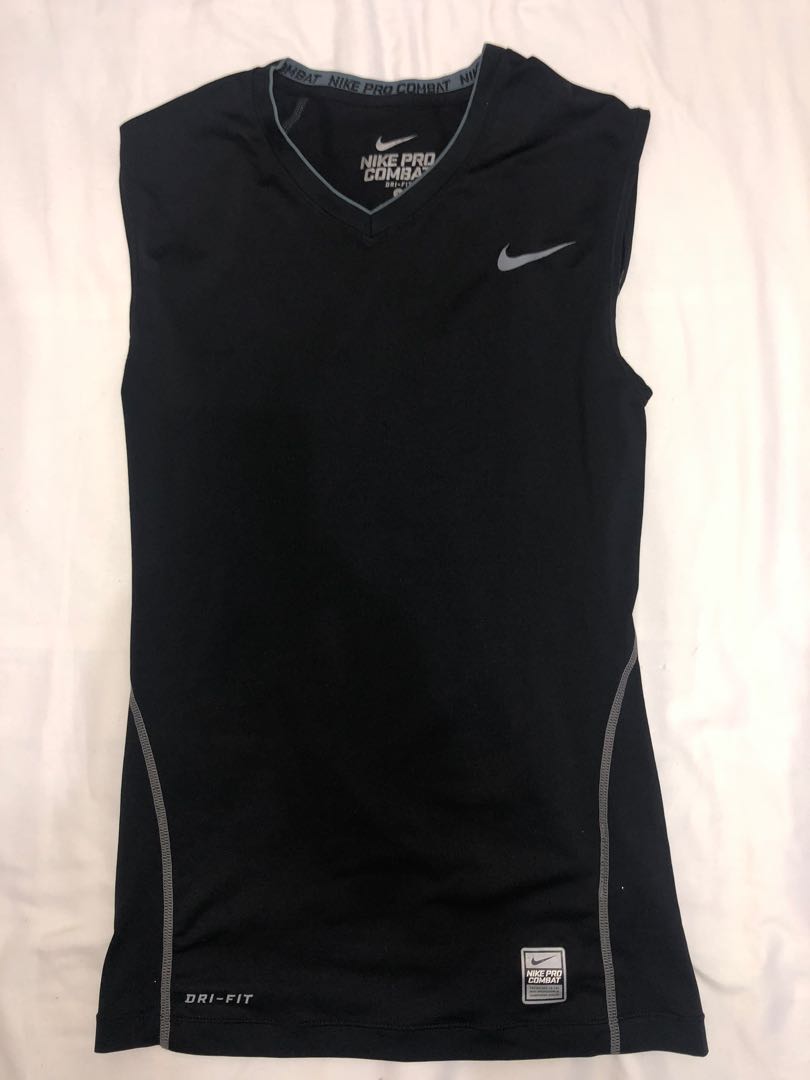 Nike pro combat store compression shirt sleeveless