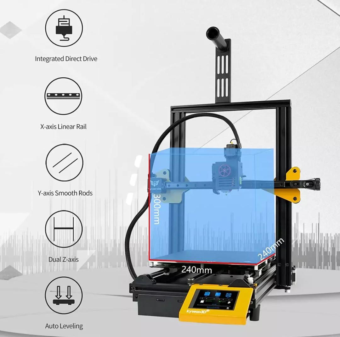 Official Kywoo Tycoon Slim 3D printer, Featuring a direct drive