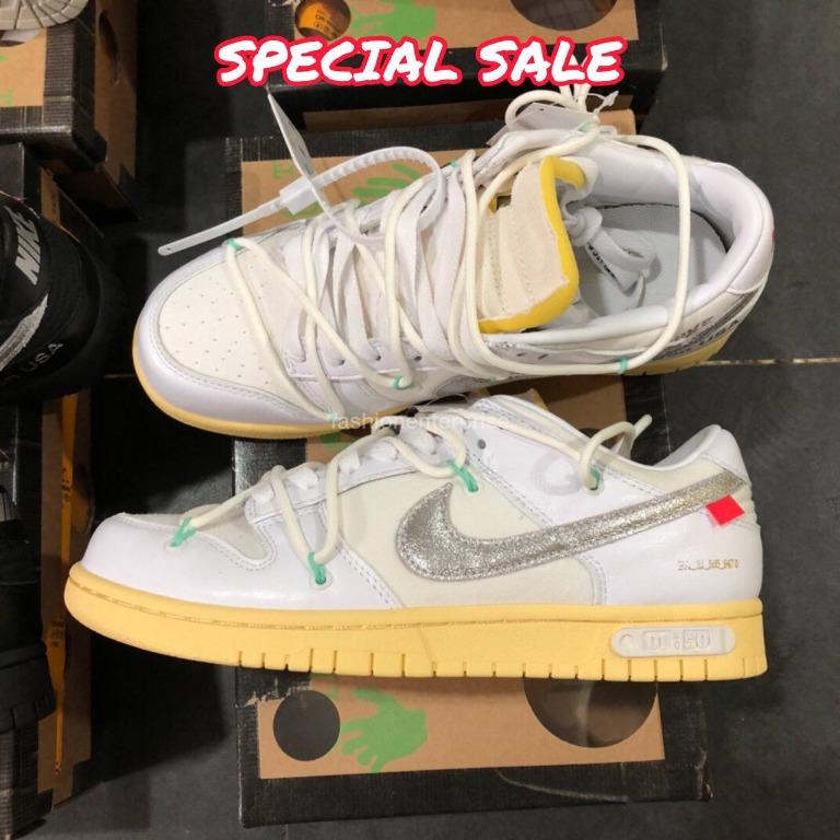 Off White x Nike Dunk Low ' The 50 ', Men's Fashion, Footwear, Sneakers on  Carousell