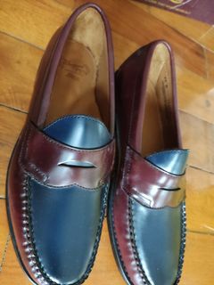 Original Bass Weejuns 75th Anniversary Penny Loafers Two Tone Limited Edition Burgundy Navy Blue