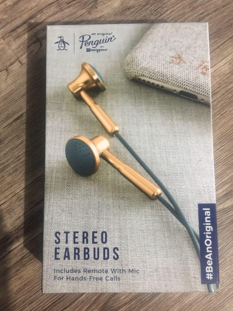 Penguin stereo earbuds