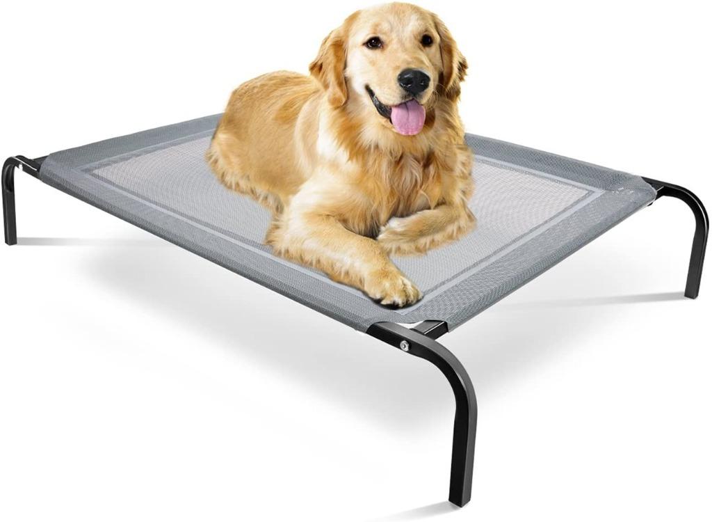 PetPlay Snooze Time Cooling Elevated Dog Bed, Medium, Elevated Pet Bed