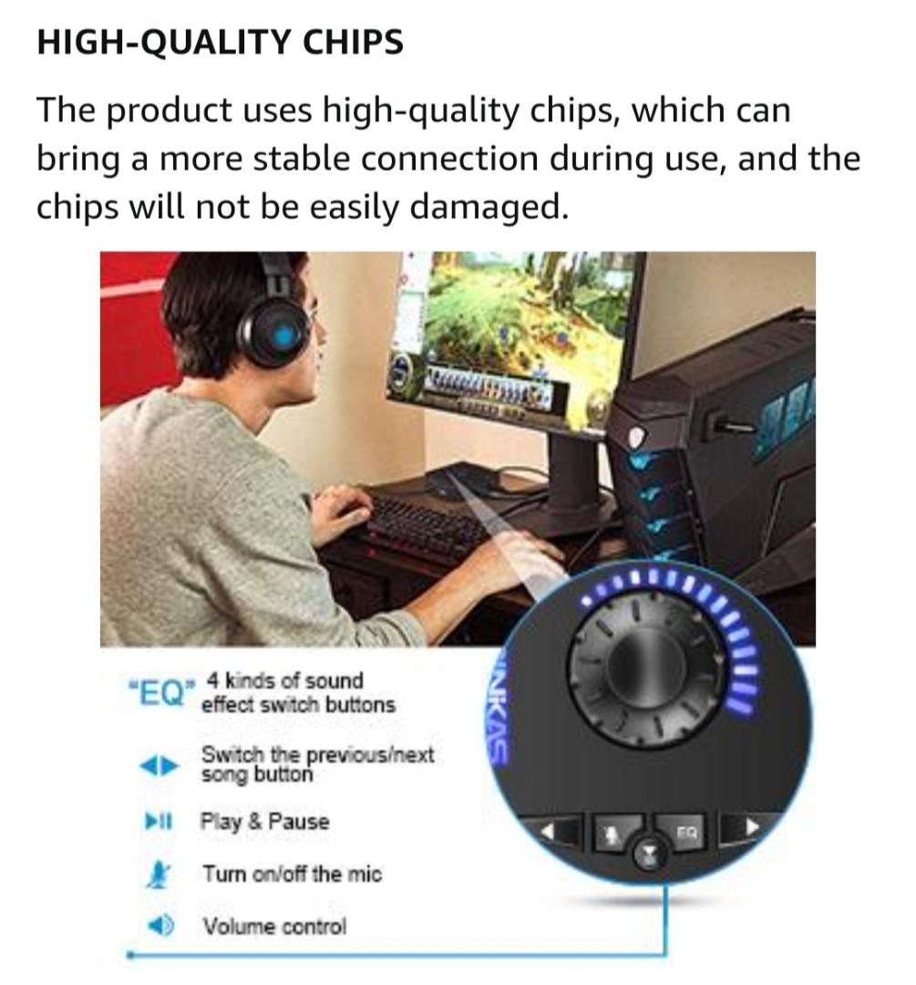 PHOINIKAS External Sound Card, USB Audio Adapter with 3.5mm Headphone