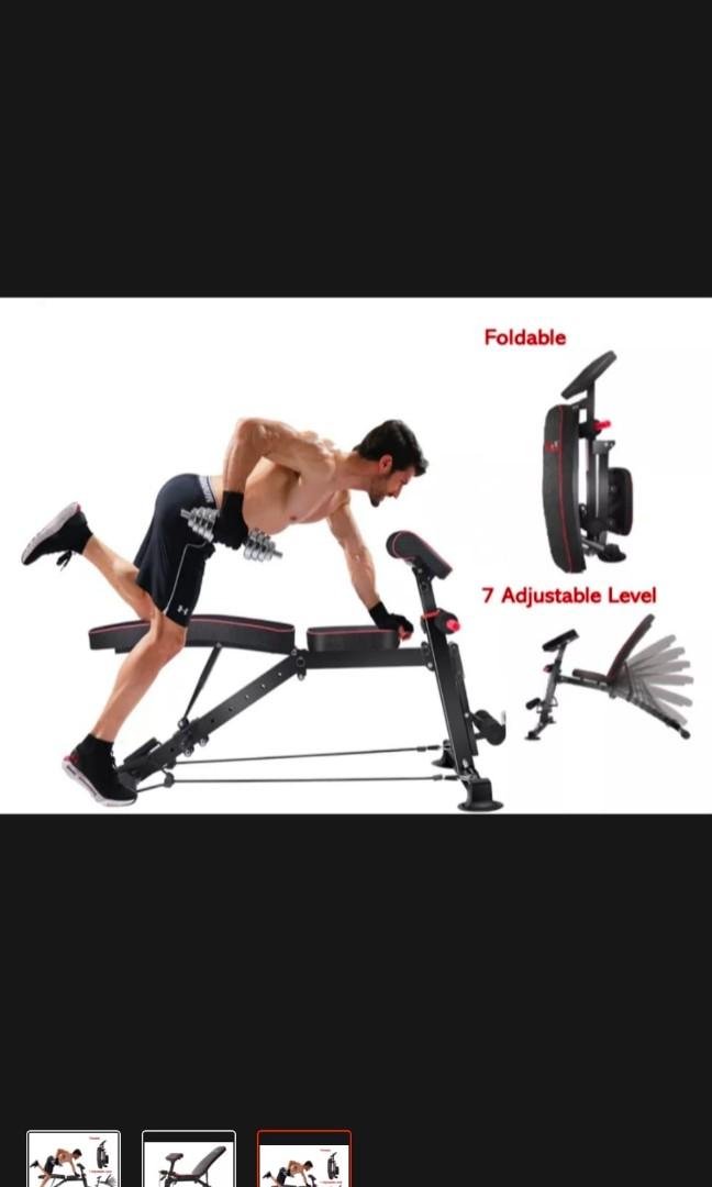 Premium foldable workout bench exercise gym bench, Sports Equipment