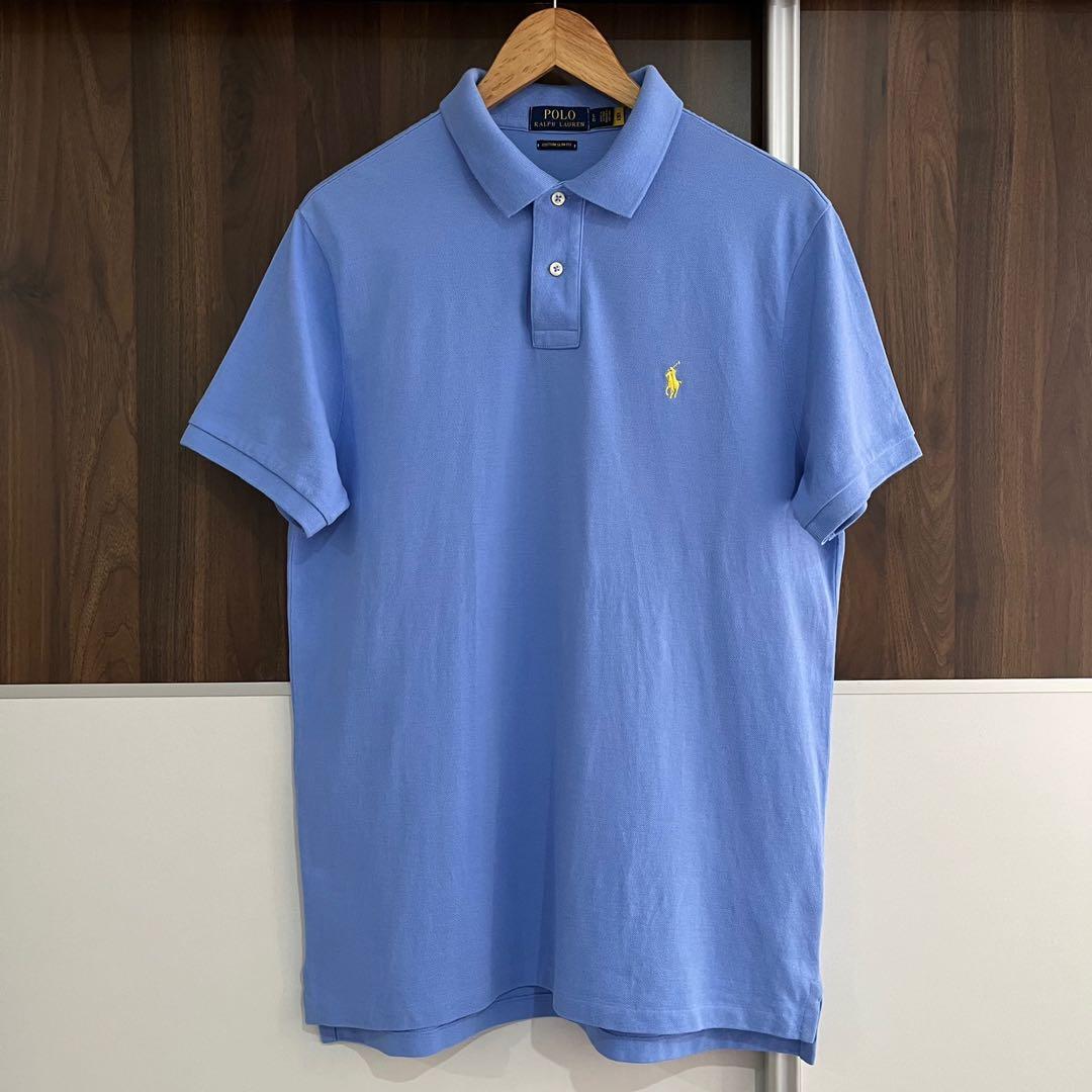 Ralph Lauren Polo shirt light blue RL, Men's Fashion, Tops & Sets, Tshirts  & Polo Shirts on Carousell