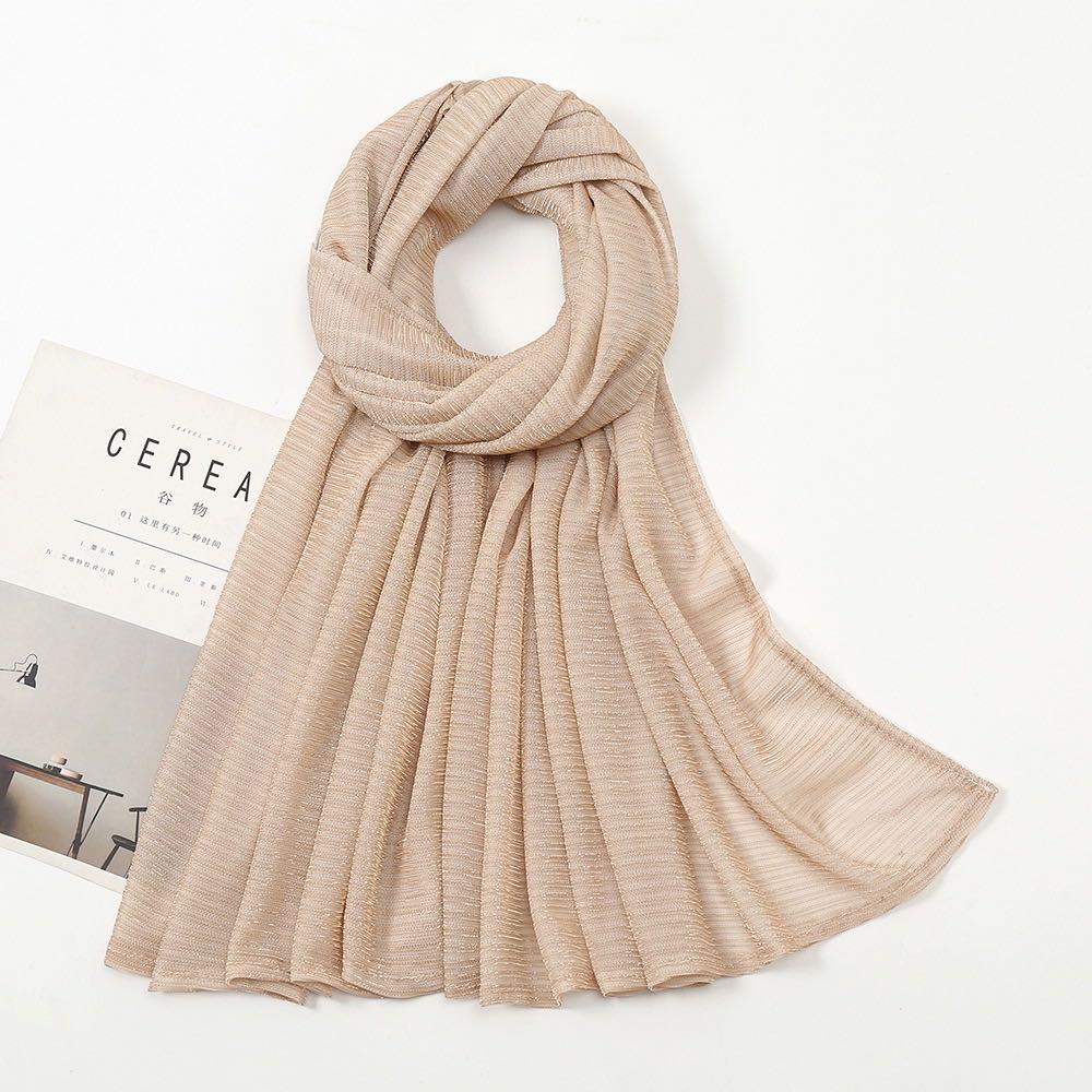 Ready Stock Tudung Shawl Solid Color Polyester Bright Color Muslim Size 180cm x 70cm for Fashion Muslim Women