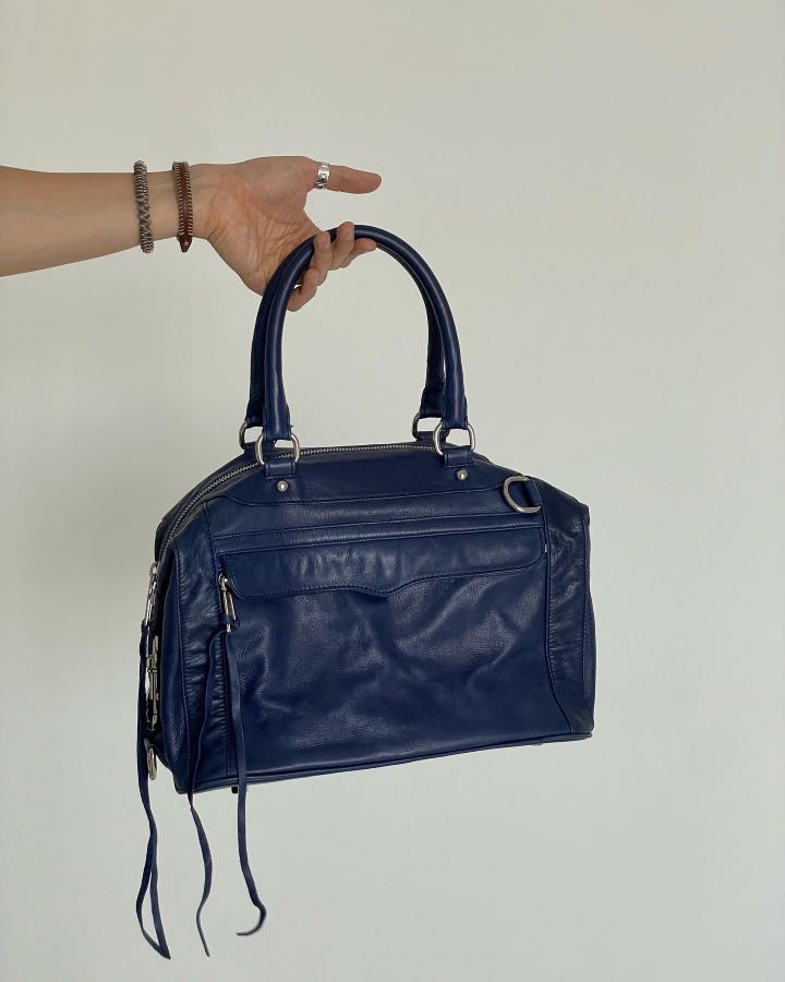 Authentic Rebecca minkoff Mac duffle bag in blue calfskin, Women's