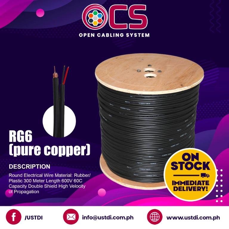RG6+2C Coaxial cable (pure copper), Commercial & Industrial