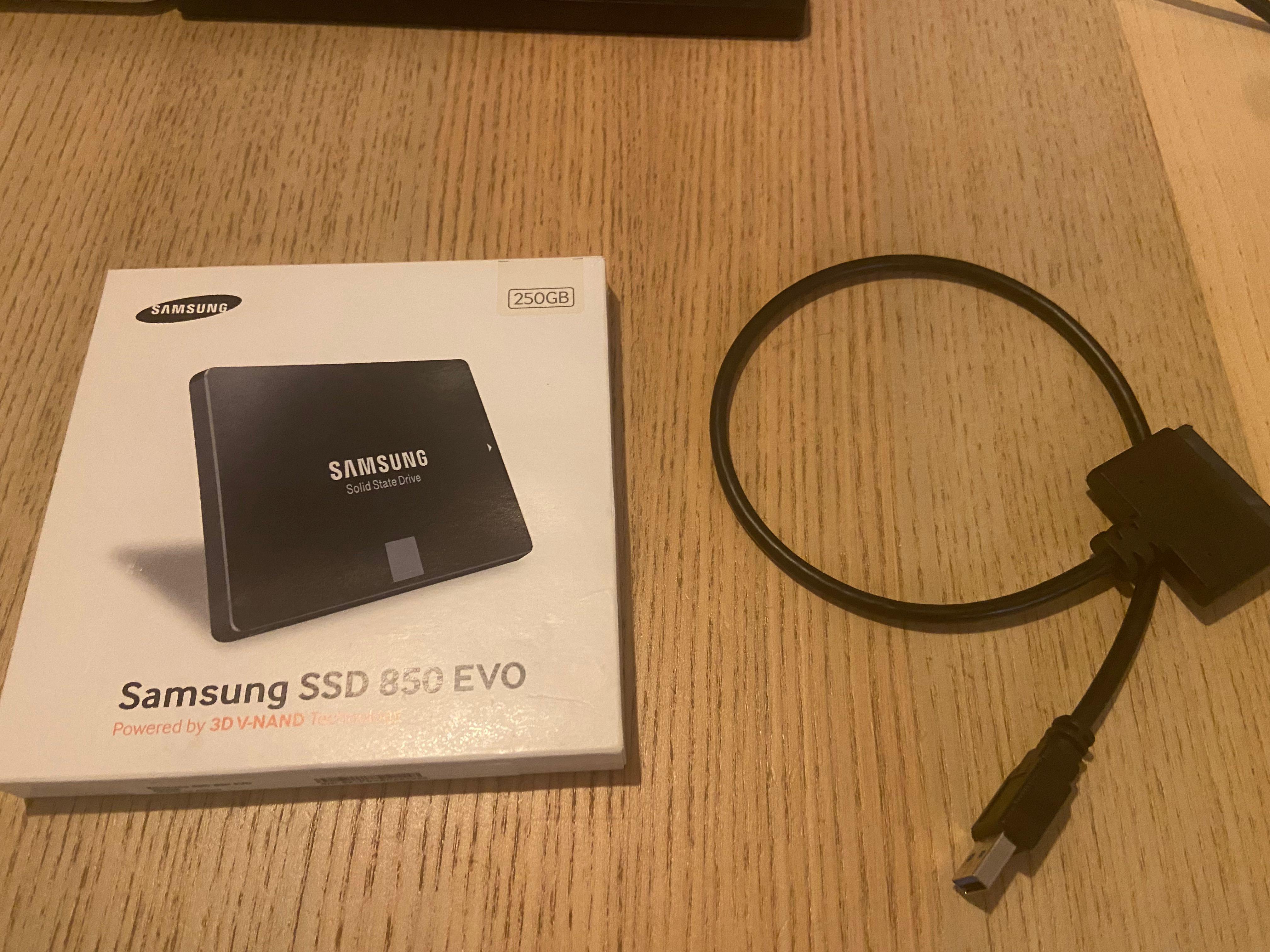 Samsung SSD 850 EVO 250GB + 電腦＆科技, 電腦周邊及配件, 硬碟及儲存器- Carousell
