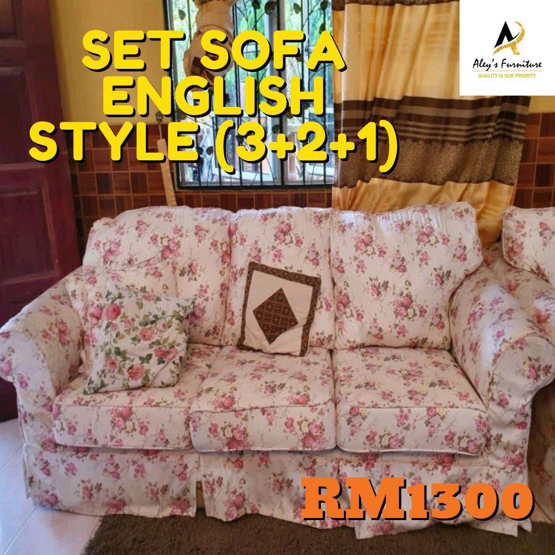 Set Sofa English Style 3 2 1 Everything Else Others on Carousell