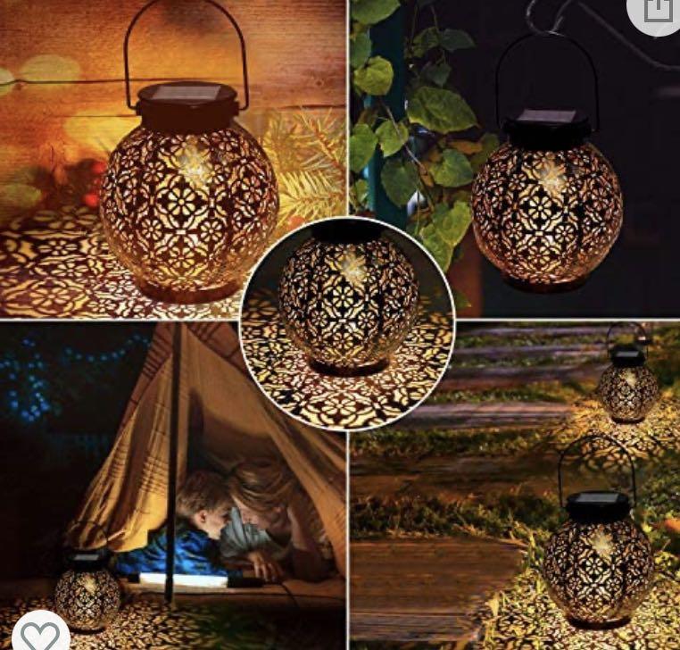 Solar Lantern Outdoor, GolWof Garden Hanging Lantern LED Solar Light  Waterproof Decorative Solar Powered with Handle, for Patio Yard Pathway  Walkway, Furniture  Home Living, Lighting  Fans, Lighting on Carousell