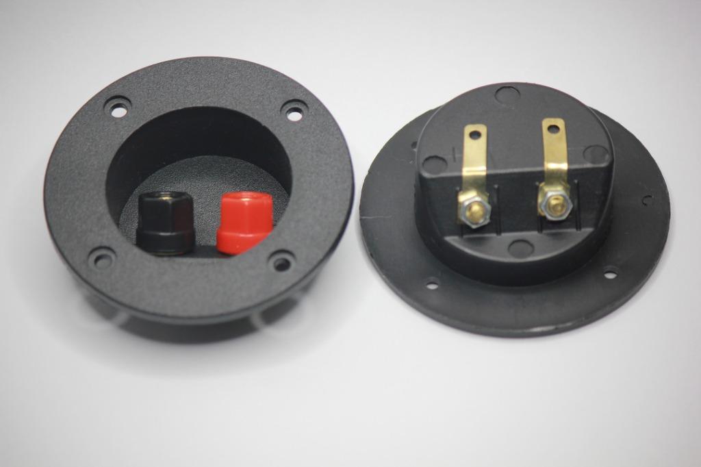SPEAKER TERMINAL CUP ROUND 3x3inc, 4HOLE 2PIN, HEAVY DUTY, BEST FOR