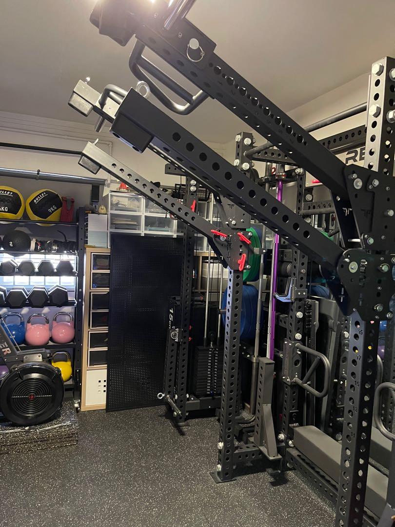 Squat Rack Jammer / ISO Arms Fully Lockable at top. Multi Uses, Sports