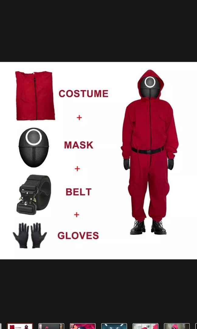 Squid Game Costume (red jumpsuit), Everything Else on Carousell