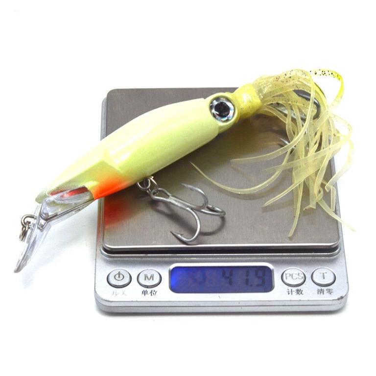 Squid Lure , Gewang Sotong 13.5cm 41g , Glow In The Dark , Luminous ,  Fishing Lure