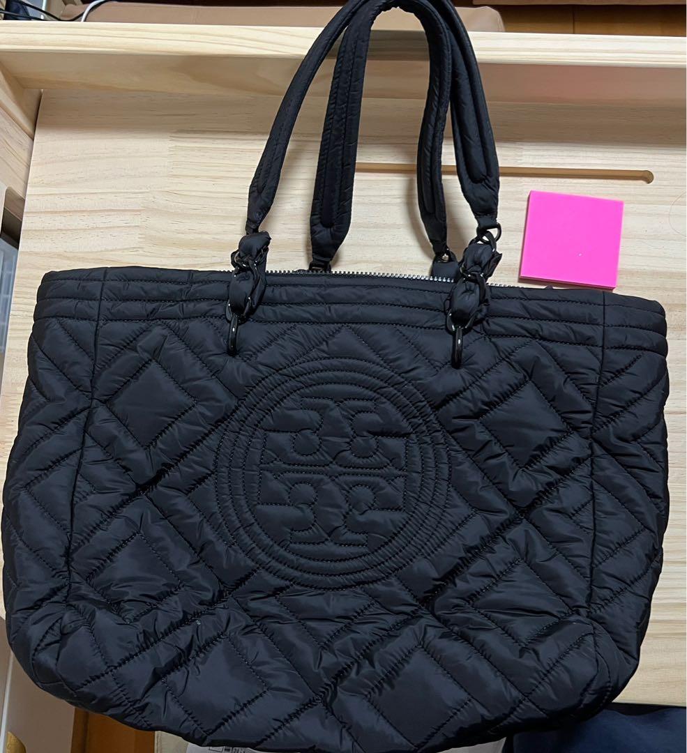 Tory burch fleming shop quilted nylon tote