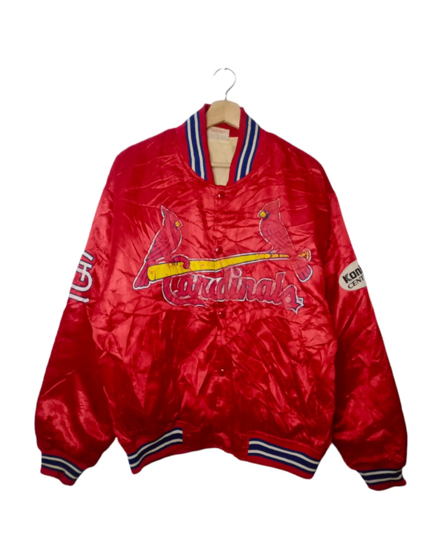 Cardinal satin baseball jacket hot sale