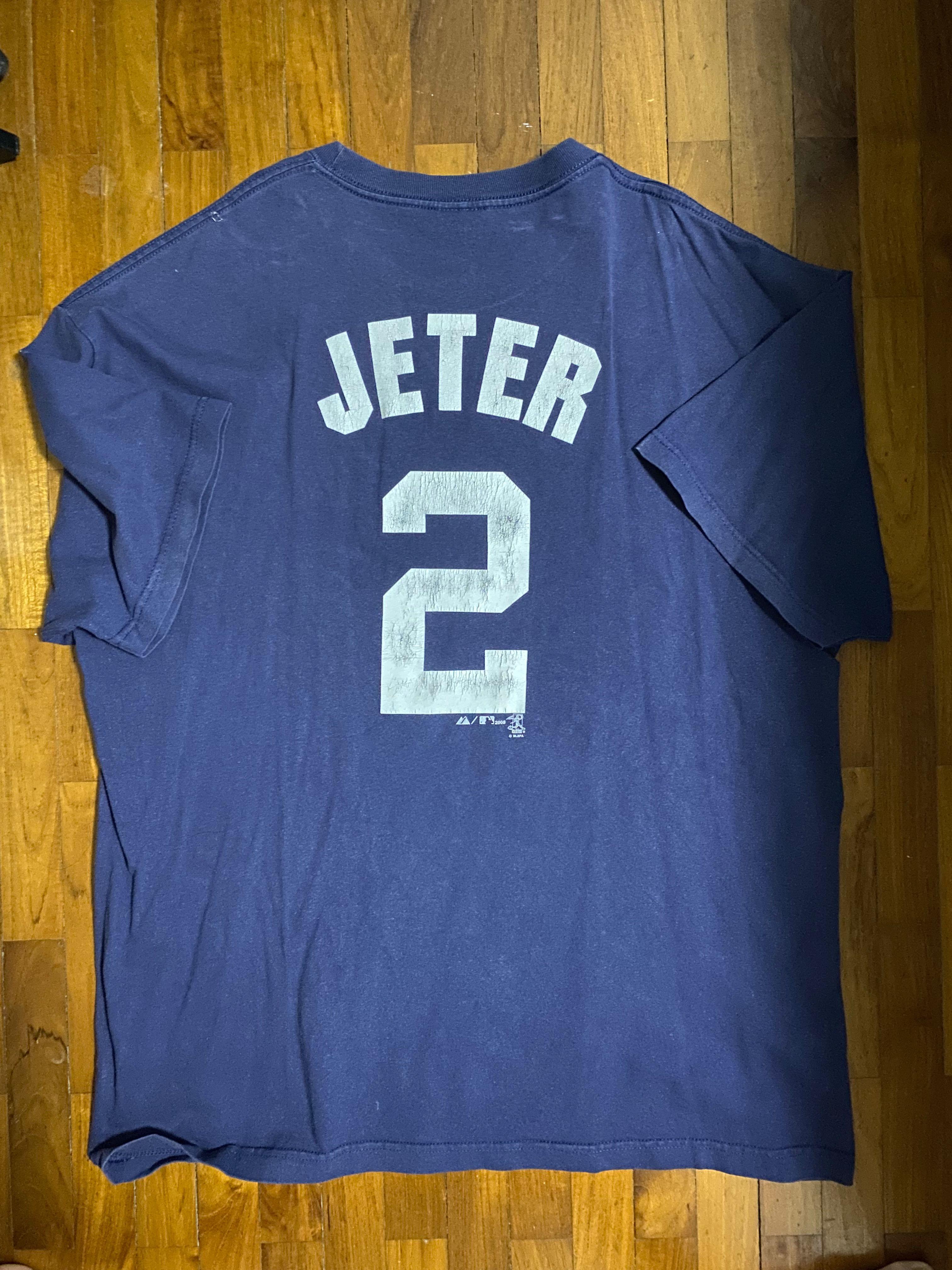 Vintage 2004 Y2K New York Yankees 2 Derek Jeter T-shirt XL 