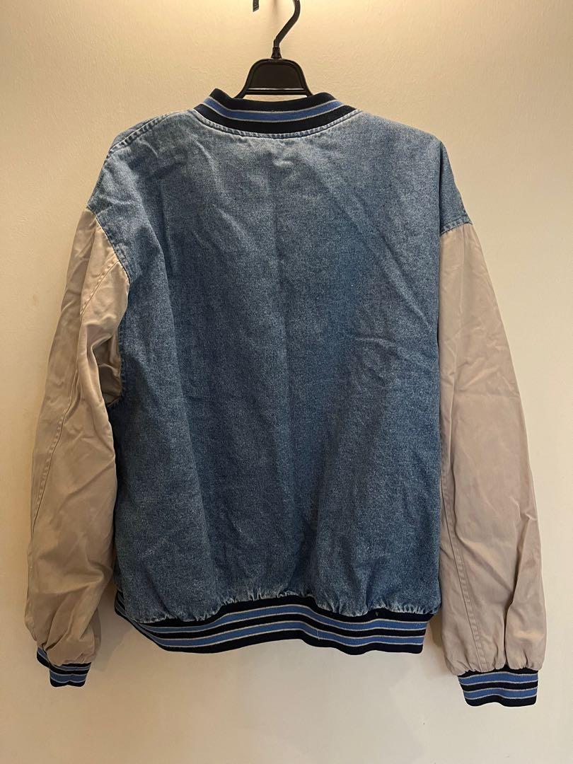 vintage seafirst bank denim varsity jacket, Men's Fashion, Coats ...