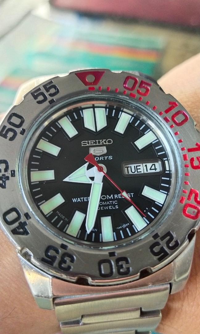 vintage seiko 5 sports monster scuba automatic 7s36-03d0 japan made, Men's  Fashion, Watches & Accessories, Watches on Carousell